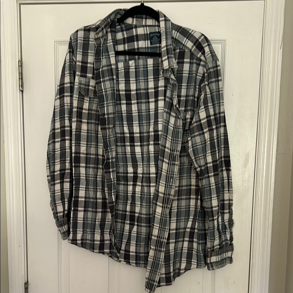Faded Glory Black and White Plaid Jacket